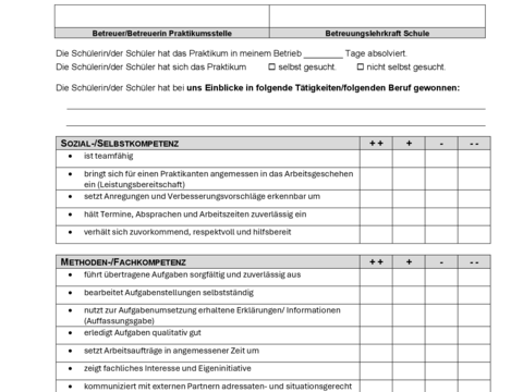 praktikantenbeurteilung_formular